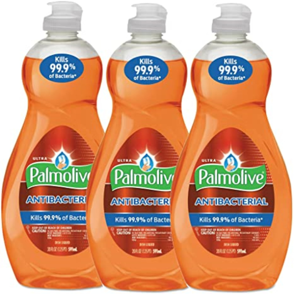 Palmolive Dish Soap Liquid Lot of (3) 18oz Bottles Kills 99.9% Germs New